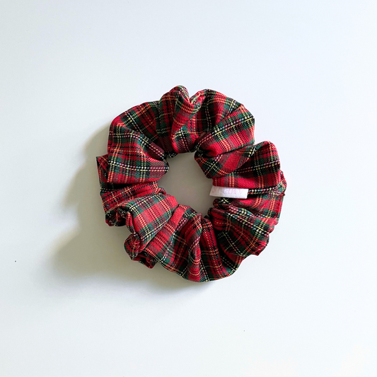 Red Tartan Scrunchie